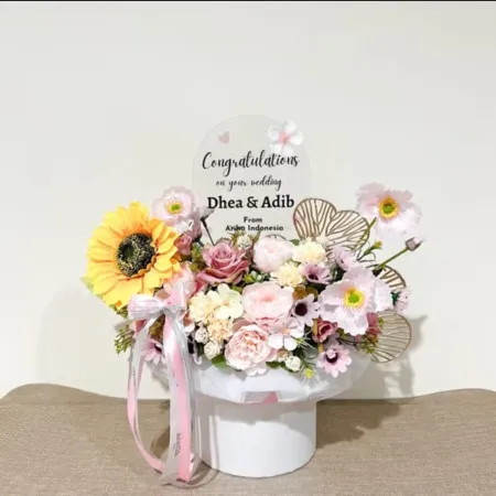 Bloom Box Akrilik Ucapan Wedding Pacitan